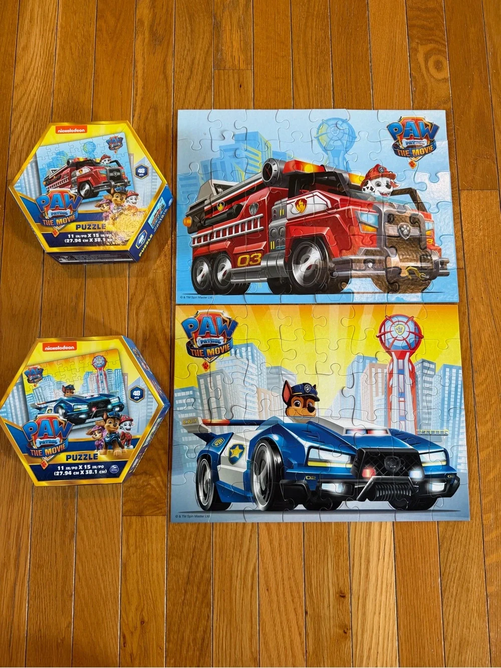 2- 48 Piece Nickledeon Paw Patrol Puzzles Toy Building